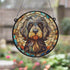 Cockapoo Black Stained Glass Effect Suncatcher